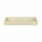 16" White Gold Rectangular Wood Handmade Tray With Handles