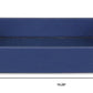 10" Navy Blue Mirrored Glass And Wood Faux Shagreen Vanity Tray