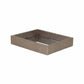 10" Gray Mirrored Glass And Wood Faux Shagreen Vanity Tray