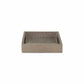 10" Gray Mirrored Glass And Wood Faux Shagreen Vanity Tray