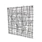 32" X 32" Black Handcrafted Abstract Lines Metal Hanging Dimensional Sculpture