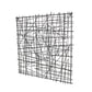 32" X 32" Black Handcrafted Abstract Lines Metal Hanging Dimensional Sculpture