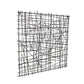 32" X 32" Black Handcrafted Abstract Lines Metal Hanging Dimensional Sculpture