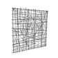 32" X 32" Black Handcrafted Abstract Lines Metal Hanging Dimensional Sculpture