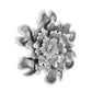 27" X 27" Gray and Off White Galvanized Metal Flower Hanging Dimensional Sculpture