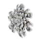 27" X 27" Gray and Off White Galvanized Metal Flower Hanging Dimensional Sculpture