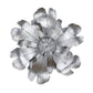 27" X 27" Gray and Off White Galvanized Metal Flower Hanging Dimensional Sculpture