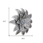 27" X 27" Gray and Off White Galvanized Metal Flower Hanging Dimensional Sculpture