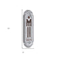 12" X 4" Gray and Brown Handcrafted Mens Room Metal Wall Decor