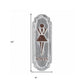 12" X 4" Gray and Brown Womens Room Metal Wall Decor