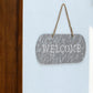5" X 11" Gray Handcrafted Welcome Galvanized Metal Wall Decor