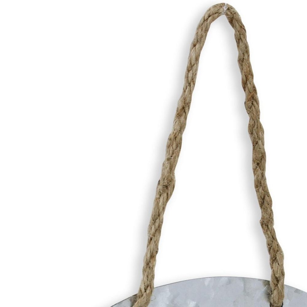 5" X 8" Gray Handcrafted Welcome Galvanized Metal Wall Decor