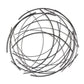 26" X 26" Black Metal Abstract Lines Round Hanging Dimensional Sculpture