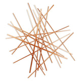 35" X 34" Rose Gold Metal Abstract Lines Hanging Dimensional Sculpture