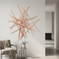 35" X 34" Rose Gold Metal Abstract Lines Hanging Dimensional Sculpture