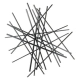 35" X 34" Black Metal Abstract Hanging Dimensional Sculpture
