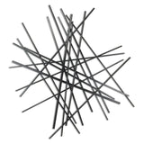 35" X 34" Black Metal Abstract Hanging Dimensional Sculpture