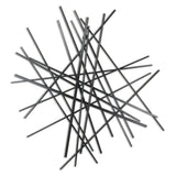 35" X 34" Black Metal Abstract Hanging Dimensional Sculpture