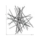 35" X 34" Black Metal Abstract Hanging Dimensional Sculpture