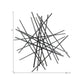 35" X 34" Black Metal Abstract Hanging Dimensional Sculpture