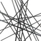 35" X 34" Black Metal Abstract Hanging Dimensional Sculpture