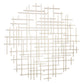 37" X 38" Silver Metal Abstract Lines Round Hanging Dimensional Sculpture