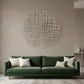 37" X 38" Silver Metal Abstract Lines Round Hanging Dimensional Sculpture