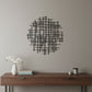 30" X 30" Black Metal Abstract Lines Round Hanging Dimensional Sculpture
