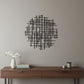 30" X 30" Black Metal Abstract Lines Round Hanging Dimensional Sculpture