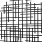 30" X 30" Black Metal Abstract Lines Round Hanging Dimensional Sculpture