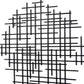 30" X 30" Black Metal Abstract Lines Round Hanging Dimensional Sculpture