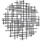 30" X 30" Black Metal Abstract Lines Round Hanging Dimensional Sculpture