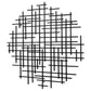 30" X 30" Black Metal Abstract Lines Round Hanging Dimensional Sculpture