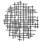 30" X 30" Black Metal Abstract Lines Round Hanging Dimensional Sculpture