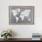 25" X 34" Brown and Gray Wood and Metal World Map Hanging Dimensional Sculpture