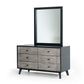 40" Black Wood Framed Dresser Mirror
