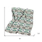50" X 60" Ivory Gray And Green Faux Sherpa Southwestern Throw Blanket