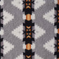 Gray Knitted Sherpa Geometric Reversable Throw