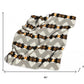 Gray Knitted Sherpa Geometric Reversable Throw