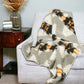Gray Knitted Sherpa Geometric Reversable Throw