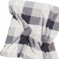 50" X 60" Gray And Ivory Faux Sherpa Plaid Throw Blanket