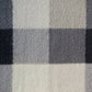 50" X 60" Gray And Ivory Faux Sherpa Plaid Throw Blanket
