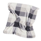 50" X 60" Gray And Ivory Faux Sherpa Plaid Throw Blanket