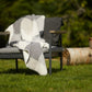 50" X 60" Gray And Ivory Faux Sherpa Plaid Throw Blanket
