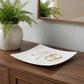 13" White Square Bone China Platter