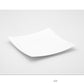 13" White Square Bone China Platter