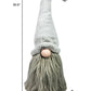 30" Groovy Grey with Pointy Hat Fabric Sitting Gnome Sculpture