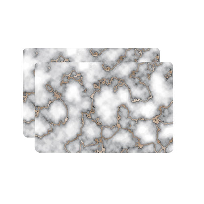 12" X 18" Gray And Gold Abstract Agglomerated cork Placemats
