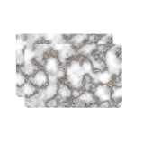 12" X 18" Gray And Gold Abstract Agglomerated cork Placemats