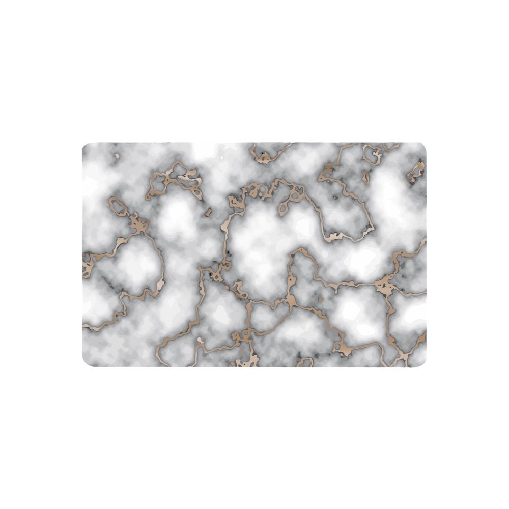 12" X 18" Gray And Gold Abstract Agglomerated cork Placemats